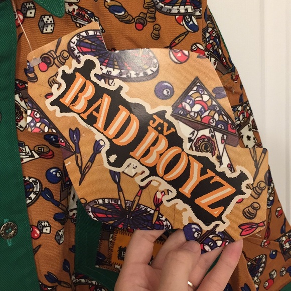 Vintage casino print J.V. Bad Boyz shirt - Picture 6 of 8